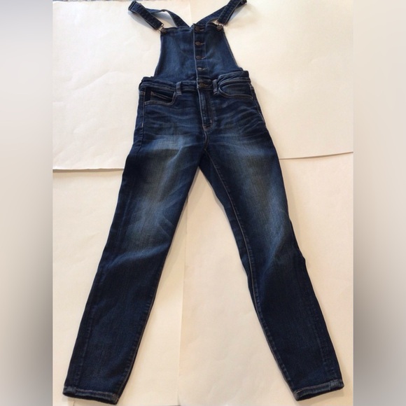 American Eagle Womens Size 6 Reg Jegging Overall Bib Overalls Blue Jeans Stretch - Picture 7 of 16